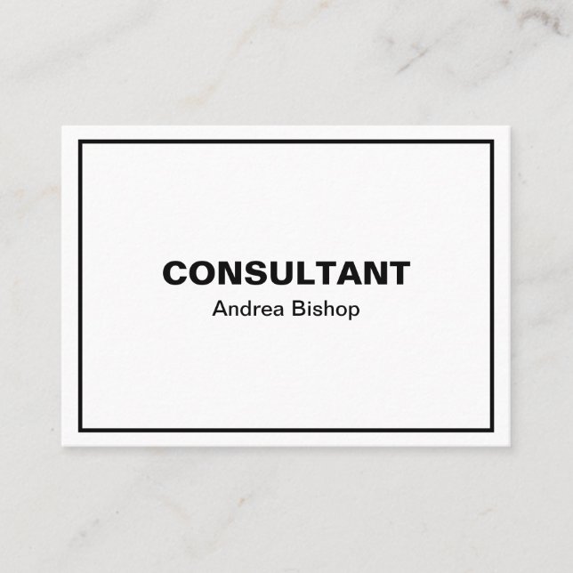 Einfache Clean Frame Classic Visitenkarte (Vorderseite)