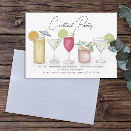 Einfache Cocktails Drinks Whimsical Fun Einladung