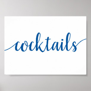 Einfache Cocktails French Blue Any Event Bar Sig Poster