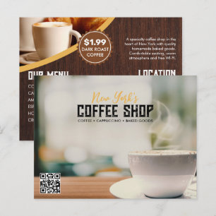 Einfache Coffee-Shop-Marketing-Postkarte  Postkarte