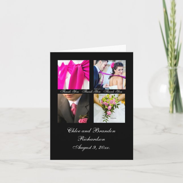 Einfache Collage danken Ihnen zu kardieren Dankeskarte (Vorderseite)