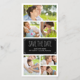 Einfache Collage Foto Cards Save The Date