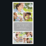 Einfache Collage Save the Date Foto Cards<br><div class="desc">Diese schicken und modernen Fotokarten bitten Ihre Gäste stilvoll,  für Ihren großen Tag Save the Date zu gehen. Erhältlich in anderen Farben (individuelle Farbwünsche sind willkommen!).</div>