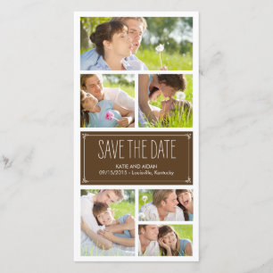 Einfache Collage Save the Date Foto Cards