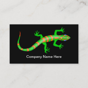 Einfache Coole Gecko Lizard Business Cards Visitenkarte