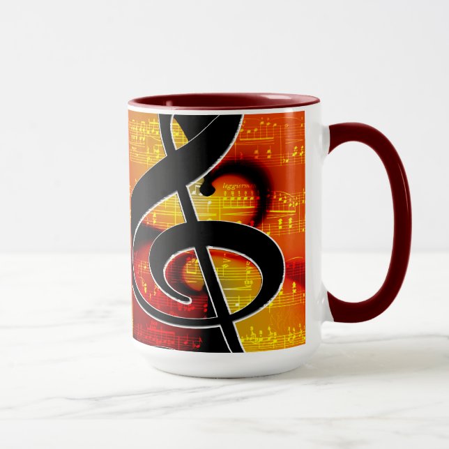 Einfache Coole Noten Tasse (Rechts)