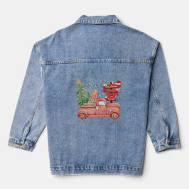 Einfache coole stylische Jeansjacke für Weihnachte