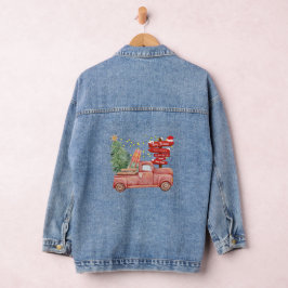 Einfache coole stylische Jeansjacke für Weihnachte