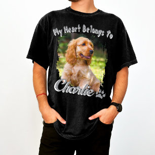 Einfache coole Typografie für Haustiere, Mein Herz T-Shirt