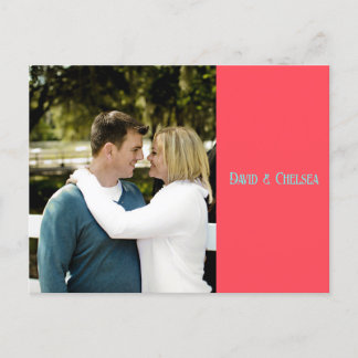 Einfache Coral & Aquamarine STD Postkarte