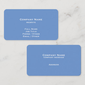 Einfache Cornflower Blue Business Card Visitenkarte