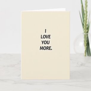 Einfache Cream Love You More Karte