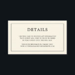 Einfache Cream Monogram Elegante Hochzeit Begleitkarte<br><div class="desc">Einfache, kleine Hochzeitszimmerkarte mit modernem und elegantem Design, umgeben von einem dünnen Rahmen und einem Monogramm auf der Rückseite. Alle Designelemente sind schwarz über einen neutralen Elfenbeinhintergrund / Creme und können im Designbearbeitungstool geändert werden. Ein elegantes und stilvolles Design, das sich ideal für ein minimalistisches Paar eignet. Benutzen Sie diese...</div>