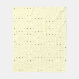 Einfache Creme und helles blaues Polka Dot Muster Fleecedecke