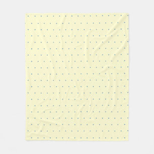 Einfache Creme und helles blaues Polka Dot Muster Fleecedecke