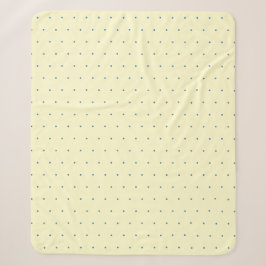 Einfache Creme und helles blaues Polka Dot Muster Sherpadecke