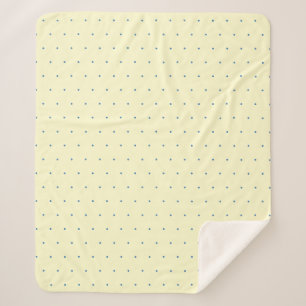 Einfache Creme und helles blaues Polka Dot Muster Sherpadecke