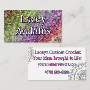 Einfache Crochet Art Business Card Visitenkarte