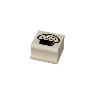 Einfache Cupcake Illustration Mini Gummistempel