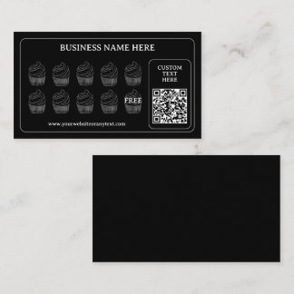 Einfache Cupcake QR Code Bäckerei Geschenk Kaffee  Treuekarte