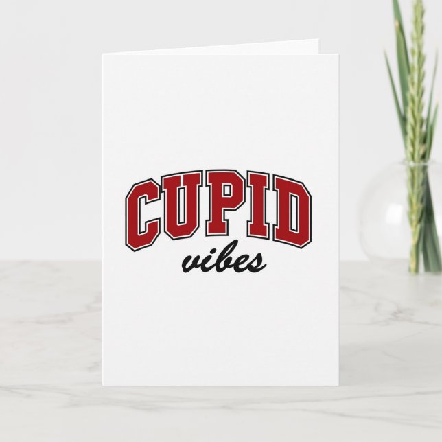 Einfache Cupid Vibes Grußkarte Karte (Vorderseite)