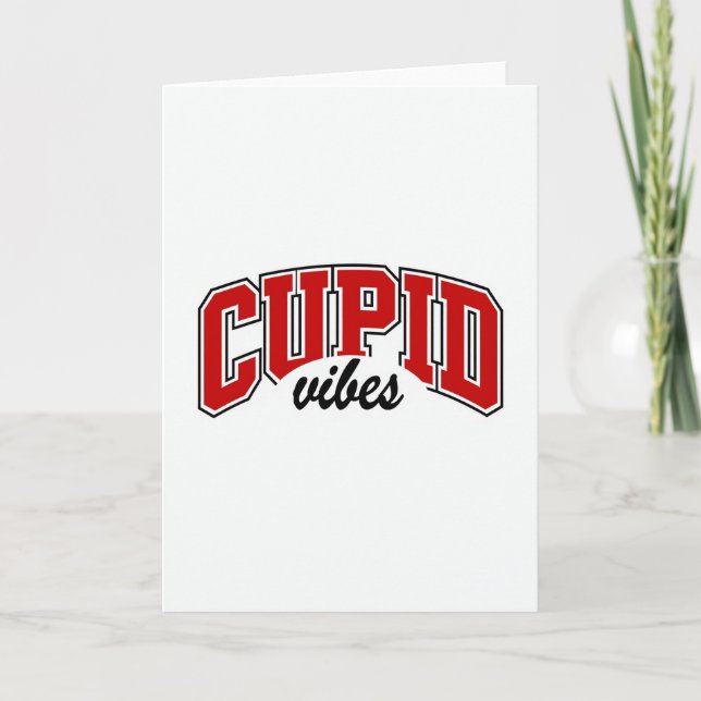 Einfache Cupid Vibes Karte (Vorderseite)
