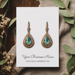 Einfache Curry Script Custom Earring Display Card