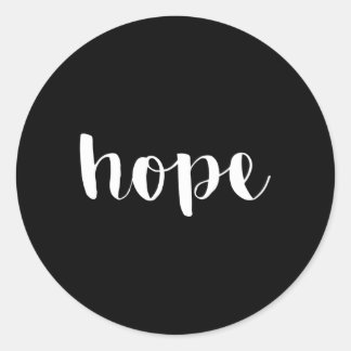 Einfache Cursive Hope Runder Aufkleber