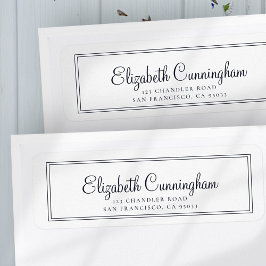 Einfache Cursive Script-Rücksendeadresse