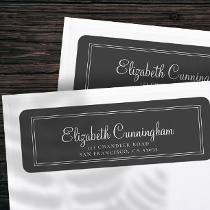 Einfache Cursive Script-Rücksendeadresse