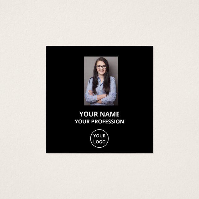 EINFACHE CUSTOM-BESCHÄFTIGUNGSNUMMER FOTO VISITENK (Vorderseite)