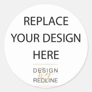 Einfache CUSTOM drucken Sie Ihren Aufkleber. Runder Aufkleber