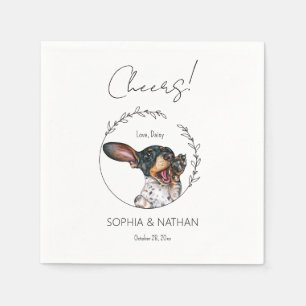 Einfache Dackel Dog Wedding Cocktail Napkins Serviette