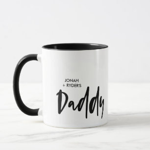 Einfache Daddy Lettering Kinder-Namen Tasse