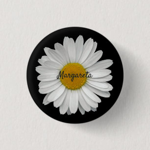 Einfache Daisy-Blume mit Namen Button