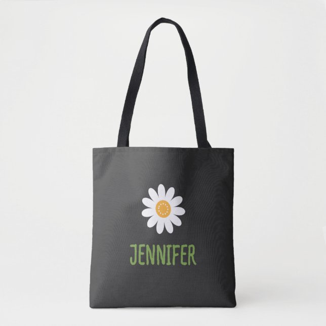 Einfache Daisy Floral Monogram (Vorderseite)