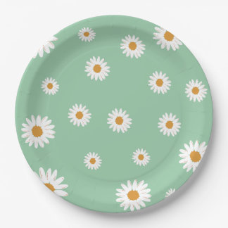 Einfache Daisy Theme Paper-Teller Pappteller