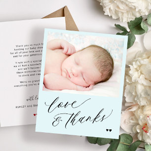 Einfache Danksagungsfotos für Baby-Party auf klein