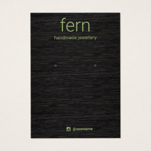 Einfache Dark Wood Earring Juwelier Display Card