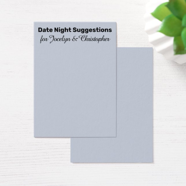 Einfache Date Night Suggestionen Dusty Blue Card (Schreibtisch)