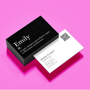 Einfache Definition des modernen Namens, benutzerd Visitenkarte