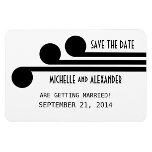 Einfache Deko Chic Speichern Sie das Date Magnet, Magnet