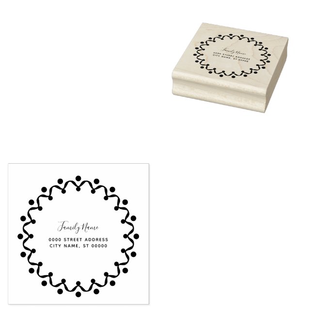 Einfache dekorative Rücksendeadresse Gummi Briefma Gummistempel (Stempel)