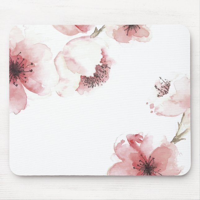 Einfache dennoch elegante Kirschblüte | Mousepad (Vorne)