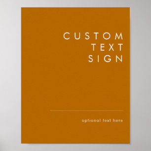 Einfache Desert Burnt Orange Karten und Geschenke  Poster