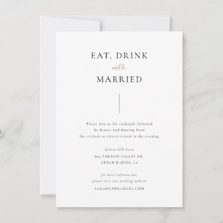 Einfache Detail-Karte, Hochzeitsdetails-Karte Einladung