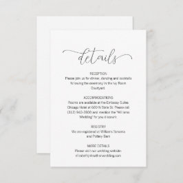 Einfache Details zu den Minimalskripten bei Hochze Begleitkarte