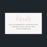 Einfache Details zum rosa Skript. Moderne Hochzeit Begleitkarte<br><div class="desc">Einfache minimalistisch rosa Skript Hochzeitsdetails. Bitte kontaktieren Sie mich,  wenn Sie weitere Informationen benötigen.</div>