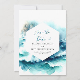 Einfache digitale Schönheits-Hochzeit Save The Date