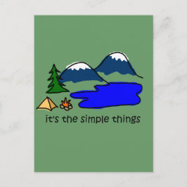 Einfache Dinge - Camping Postkarte